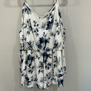 Blue and white floral romper (boutique)